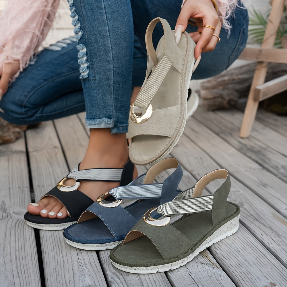 🔥Best Seller-Last Day Sale 50% OFF - Ladies' Flat Sandals, Comfortable Soft-Soled Sandals with a Single Strap And Open Toe